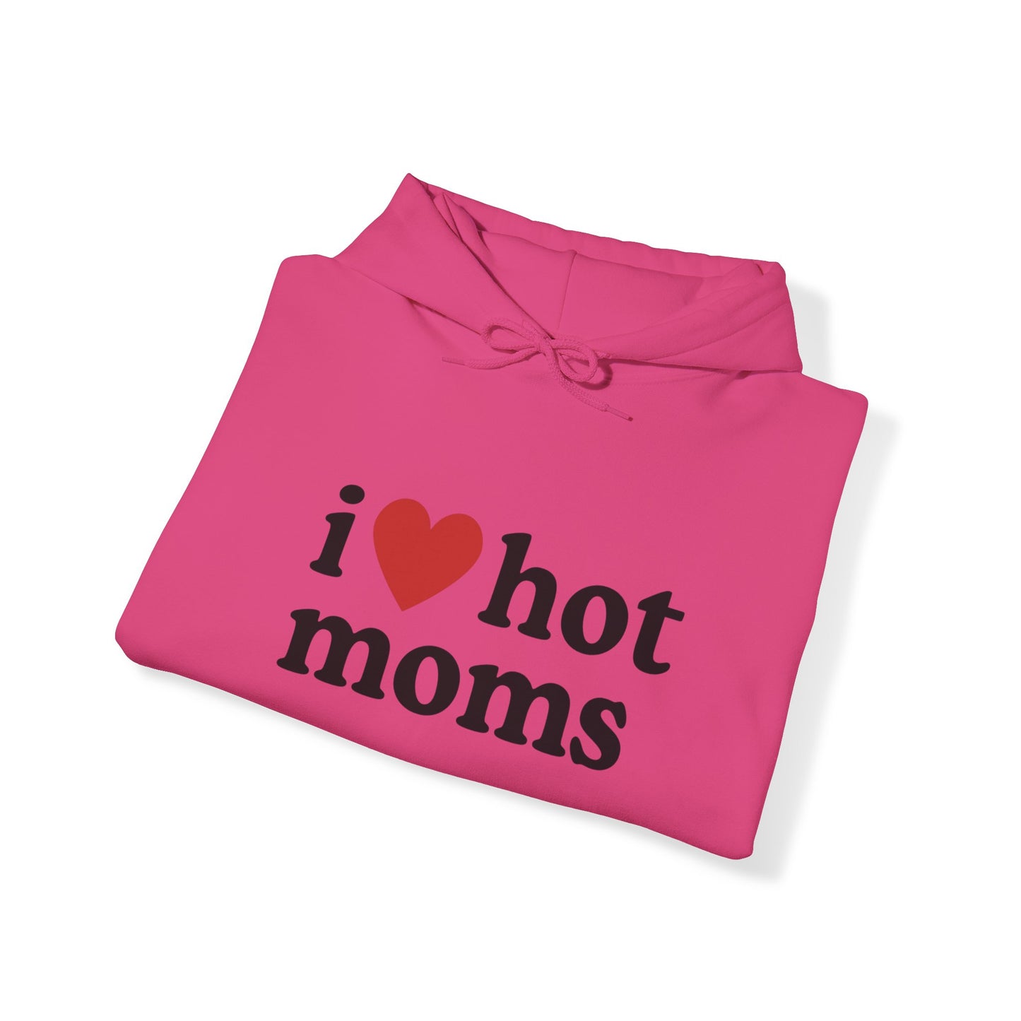 I ♥ Hot Moms" Unisex Heavy Blend™ Hooded Sweatshirt