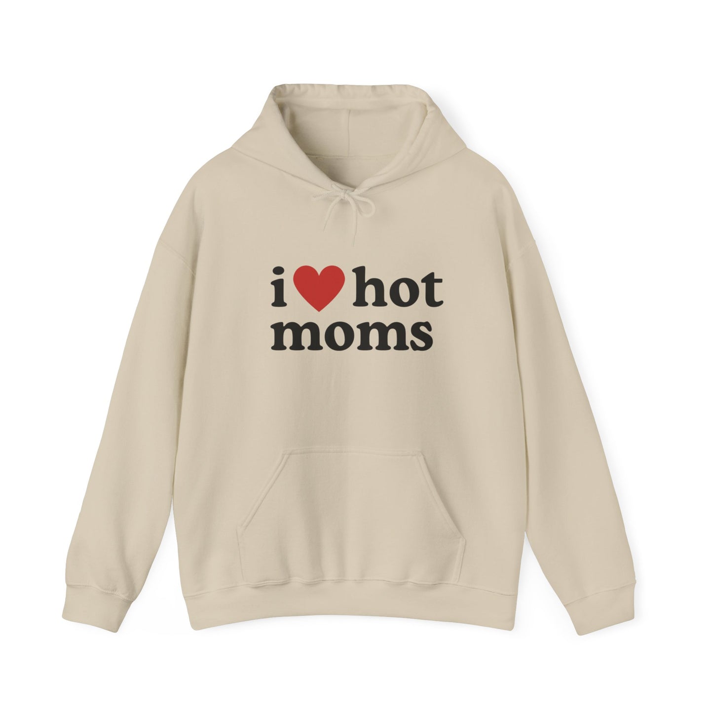 I ♥ Hot Moms" Unisex Heavy Blend™ Hooded Sweatshirt