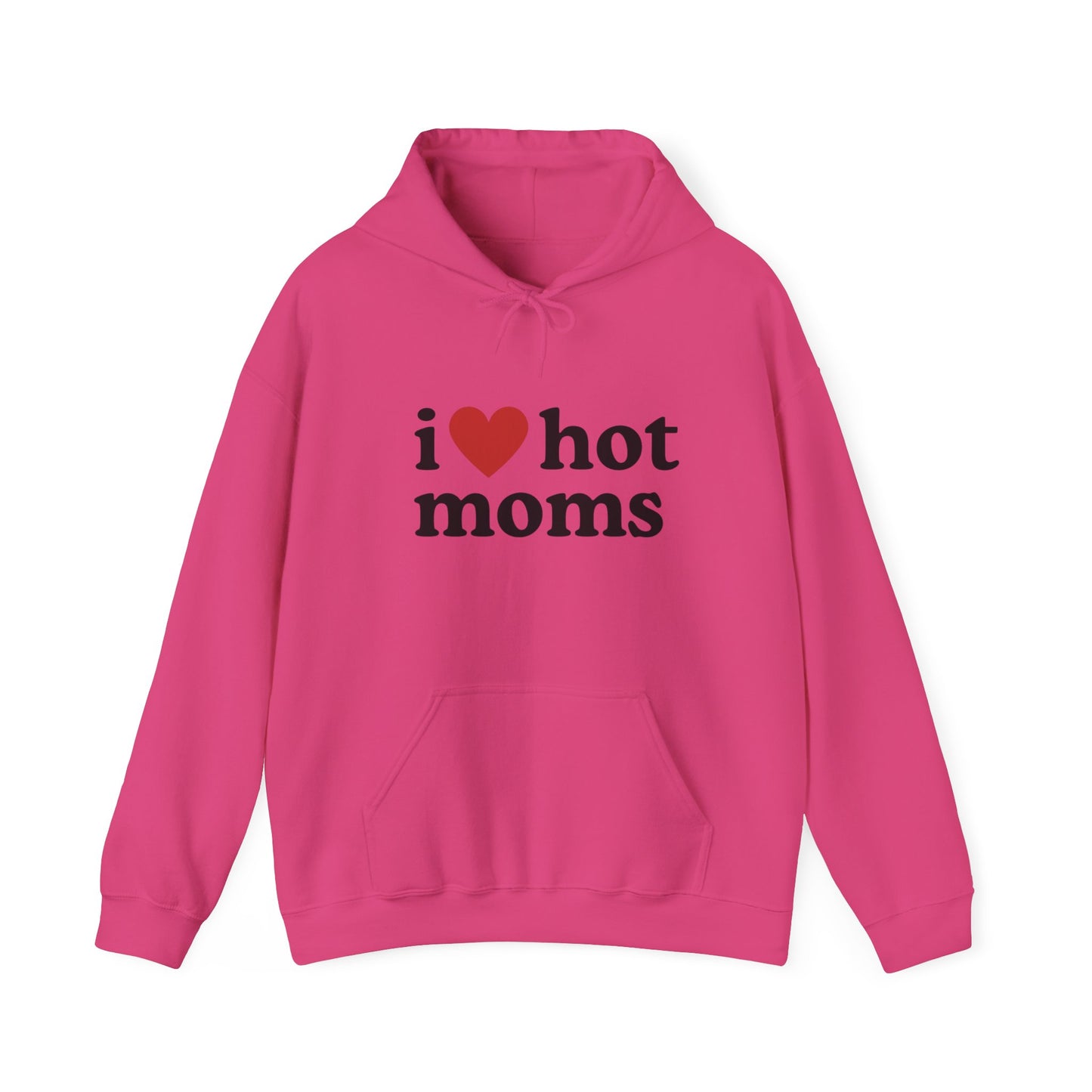 I ♥ Hot Moms" Unisex Heavy Blend™ Hooded Sweatshirt